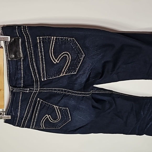 Silver Suki dark wash 29x33 mid rise boot cut jeans - Picture 4 of 8